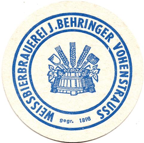 vohenstrauss new-by behringer rund 1a (215-u gegr 1898-blau)